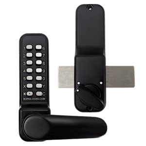 BORG LOCKS BL4305 ECP Marine Grade Black Digital Lock With Rim Deadbolt - BL4305 MG PRO ECP
