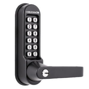 CODELOCKS CL500 PK Marine Grade Black Front Only Digital Lock With Key Override To Suit Panic Latch - Front Only KO MG Black