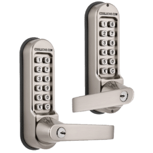 CODELOCKS CL510KEY/CL515KEY Back To Back Digital Lock With Tubular Latch & Key Override - No Passage Function CL510KEY BB