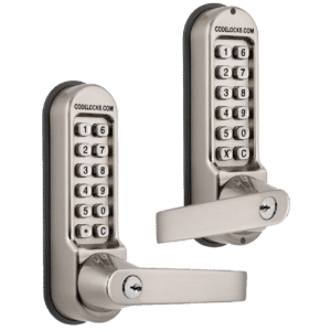 CODELOCKS CL510KEY/CL515KEY Back To Back Digital Lock With Tubular Latch & Key Override - With Passage Function CL515KEY BB