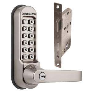 CODELOCKS CL520KEY Digital Lock With Mortice Sashlock & Key Override - No Passage Function CL520KEY
