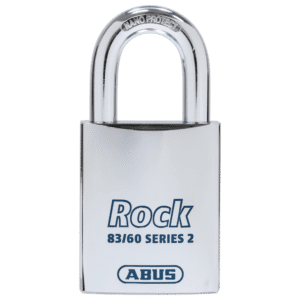 ABUS 83/60-5 Rock Series 2 Open Shackle Steel Padlock Body Only Without Cylinder - Accepts Half Euro (Horizontal Keyway)