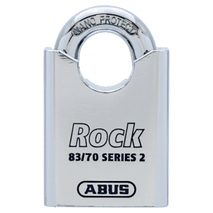 ABUS 83CS/70 Rock Series 2 Closed Shackle Steel Padlock Body Only Without Cylinder - For Half Euro (Shackle Retaining Vertical Keyway)