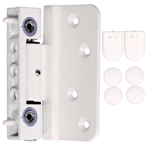 ERA Challenger Hinge Body & Flag Kit For Composite/Timber Door - White (Body & Flag)