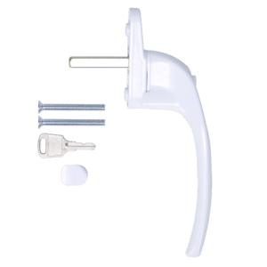 HOPPE Cranked Espag Handle AR722-7/040 - LH - White
