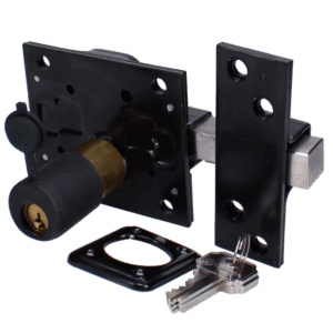 LINCE 2970 Weatherproof Sliding Bolt Gate Lock - Black