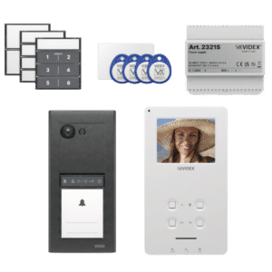 VIDEX ERA23VB Series Entry Panel Video Kit With 3.5 Inch Video Monitor(6388) PSU (2321S) & Proximity Card/Fobs (955MF) ERAKIT23B6388 - Gun Metal Grey (ERAKIT23B6388)