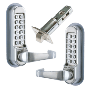 CODELOCKS CL0540 Back To Back Stainless Steel Digital Gate Lock With Adjustable Latch - SS - CL0540 Back To Back