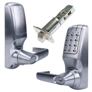 CODELOCKS CL5040N Battery Operated Netcode Electronic Digital Lock Brushed Steel With Adjustable Latch - BS - CL5040 Netcode