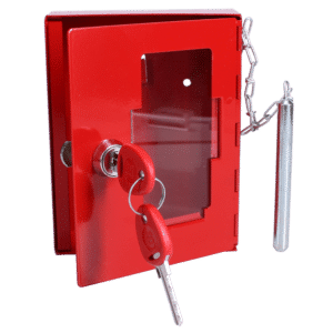 SECURIKEY EK1A Emergency Key Box Glass Fronted With Camlock - With Hammer EK1AWH