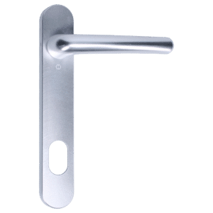 NORDAN NTech Villa Balcony Door Handle External With Cutout To Suit Scandinavian Oval - Silver (0401343)