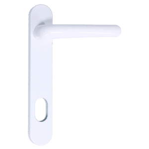 NORDAN NTech Villa Balcony Door Handle External With Cutout To Suit Scandinavian Oval - White (0403435)