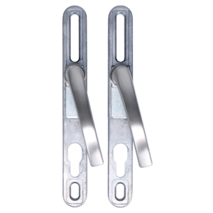 WINLOCK Universal Repair Handle Frame Set With Adjustable 62mm-92mm Centres - Brushed Chrome