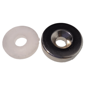 MACO Round Magnet With Screw Hole 16mm - Silver 463138