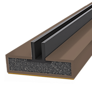 FIRESTOP Intumescent Strip 2.1m x 4mm Fire & Smoke Double Fin Seal - 10mm Brown (1/2 Hour) FS1622