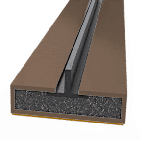 FIRESTOP Intumescent Strip 2.1m x 4mm Fire & Smoke Single Fin Seal - 15mm Brown (1/2 - 1 Hour) FS1610