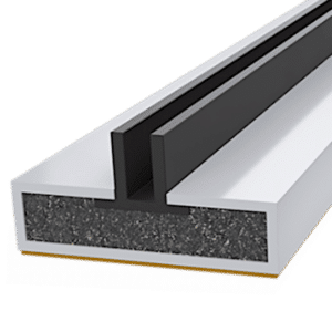 FIRESTOP Intumescent Strip 2.1m x 4mm Fire & Smoke Double Fin Seal - 15mm White (1/2 - 1 Hour) FS1627