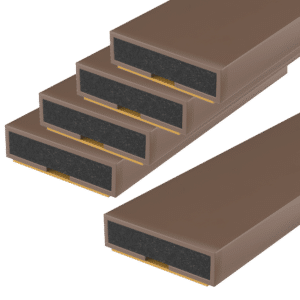 FIRESTOP Intumescent Strip 1.05m x 4mm Fire Only Seal (Pack Of 5) - 10mm Brown (1/2 Hour) FS150