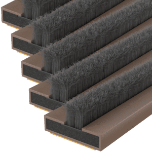 FIRESTOP Intumescent Strip 1.05m x 4mm Fire & Smoke Brush Seal (Pack Of 5) - 15mm Brown (1 Hour) FS159