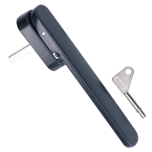 TITON Genesis Bi-Fold Door Locking Handle With 13mm Base Plate - Anthracite Grey (13mm Base Plate)