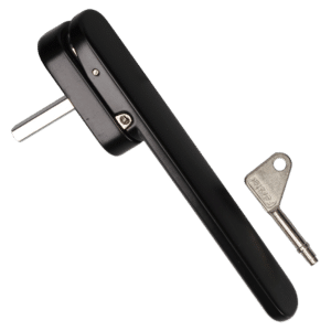 TITON Genesis Bi-Fold Door Locking Handle With 13mm Base Plate - Black (13mm Base Plate)