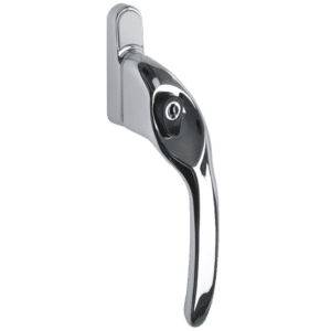 TITON Overture E II Locking Espag Window Handle Offset Handed - RH Polished Chrome