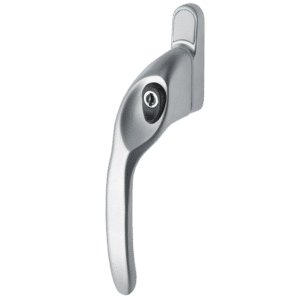 TITON Overture E II Locking Espag Window Handle Offset Handed - LH Satin Chrome