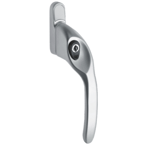 TITON Overture E II Locking Espag Window Handle Offset Handed - RH Satin Chrome