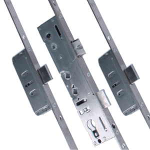 LOCKMASTER Lever Operated Latch & Deadbolt Twin Spindle - 2 Dead Bolt - 35/92-62
