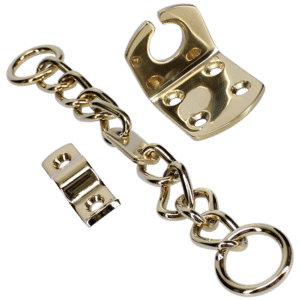 RUTLAND Security Door Chain Fire & Smoke Tested & TS 003 - Polished Brass (PB)