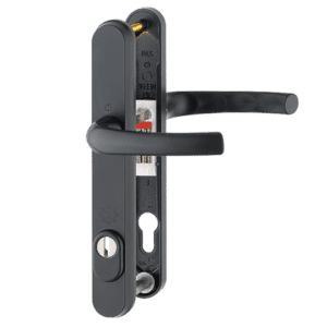 HOPPE Tokyo TS007 (2 Star) Door Furniture PAS24 92mm Centres 215mm Screw Centres - Black (Suits 70mm Thick Door)