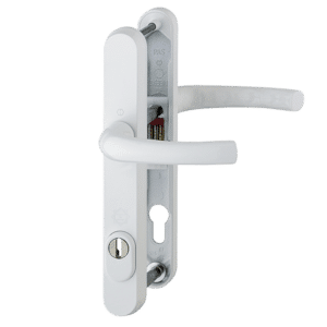 HOPPE Tokyo TS007 (2 Star) Door Furniture PAS24 92mm Centres 215mm Screw Centres - White (Suits 70mm Thick Door)