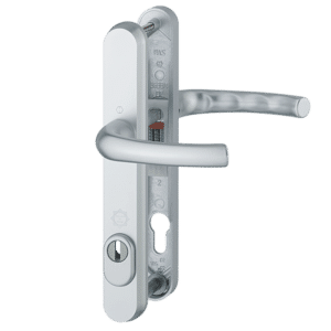 HOPPE Tokyo TS007 (2 Star) Door Furniture PAS24 92mm Centres 215mm Screw Centres - Silver (Suits 70mm Thick Door)
