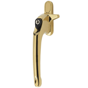 ERA Maxim Cockspur Locking Handle With 12mm Nose Height - LH Gold 12mm