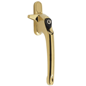ERA Maxim Cockspur Locking Handle With 21mm Nose Height - RH Gold 21mm