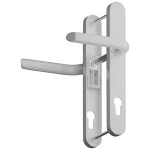 ASEC Evo Sprung Lever/Lever Multipoint Door Handles 92mm PZ 242mm Backplate 210mm Fixings - White