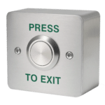 ASEC Press To Exit Stainless Steel Surface 1 Gang Large Button - Press To Exit (Large Button)