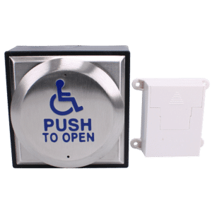 ASEC Wireless Exit Button Large Surface Disabled Logo - Disabled Logo Exit Button