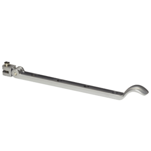 STEEL WINDOW FITTINGS B375 Classic Curved Peg Stay - 200mm Satin Chrome