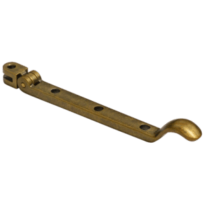 STEEL WINDOW FITTINGS B375 Classic Curved Peg Stay - 150mm Antique Brass