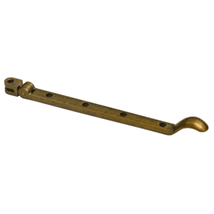 STEEL WINDOW FITTINGS B375 Classic Curved Peg Stay - 200mm Antique Brass