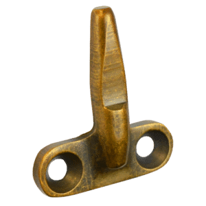 STEEL WINDOW FITTINGS B375 Back of Stay Bracket - Antique Brass