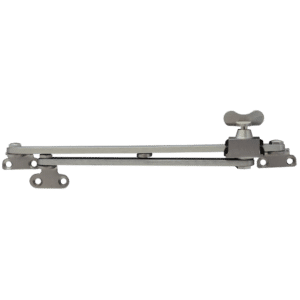 STEEL WINDOW FITTINGS B59 OG Slide Stay Butterfly - 300mm x 240mm Satin Chrome