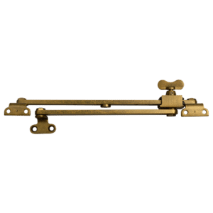 STEEL WINDOW FITTINGS B59 OG Slide Stay Butterfly - 300mm x 240mm Antique Brass