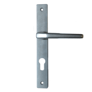 HOPPE Frankfurt UPVC Lever Door Furniture - Silver (230mm Plate Length)