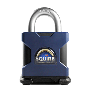 SQUIRE Stronghold Open Shackle Padlock Body Only To Take Scandinavian Oval Insert - 65mm Tang