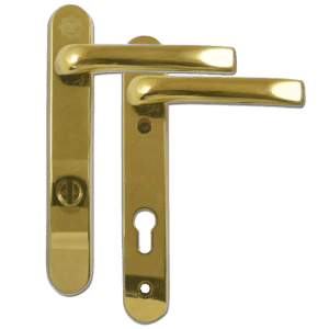 MILA Kite Secure PAS24 2 Star 220mm Lever/Lever Door Furniture - Gold - Bagged