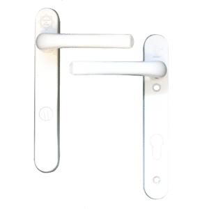 MILA Kite Secure PAS24 2 Star 220mm Lever/Lever Door Furniture - White - Bagged