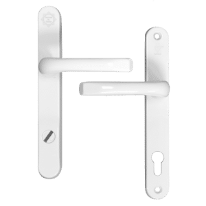 MILA Kite Secure PAS24 2 Star 240mm Lever/Lever Door Furniture - White - Bagged