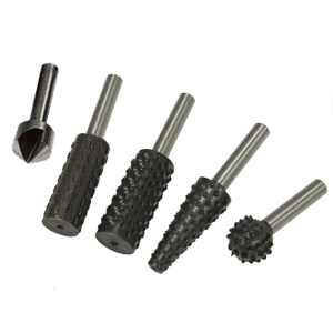 FAITHFULL Set of 4 Rotary Rasps Plus Countersink - 5 Piece Set - 5 Piece Set